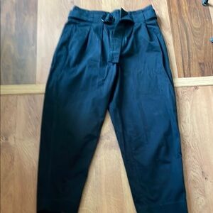 Pleated high waisted tapered pants